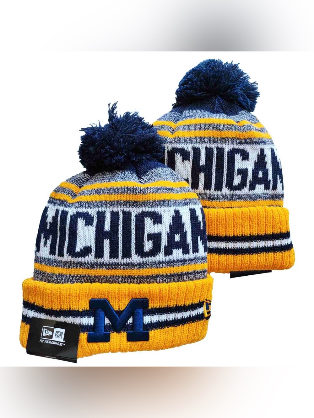 Michigan Wolverines New Era NCAA College Winter Beanie - Brand New